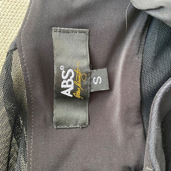 ABS Allen Schwartz Evening Cocktail Black Midi Dress - Picture 2 of 2